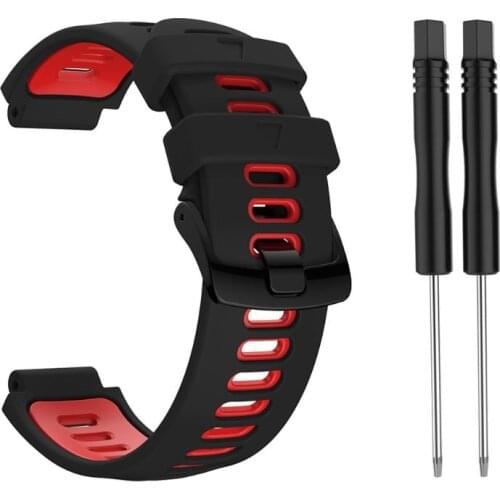 Outdoor Bracelet Replacement Steel Buckle Silicone Strap for garmin- Forerunner 735xt/220/230/235/620/630 For Smart Watch