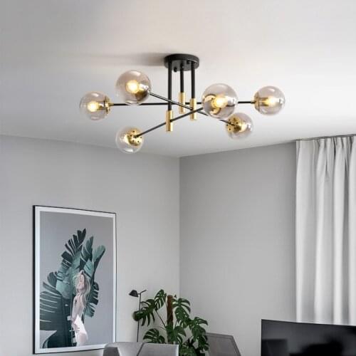 Nordic Modern led Chandeliers Iron Hanging Lights Restaurant Living Room Bedroom Home Light Luxury Indoor Lighting Decor lamps