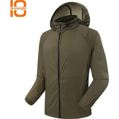 TENNEIGHT Spring-Summer Outdoor climbing jacket men lightweight Coat windproof mens sports windbreaker Camping Hiking jacket