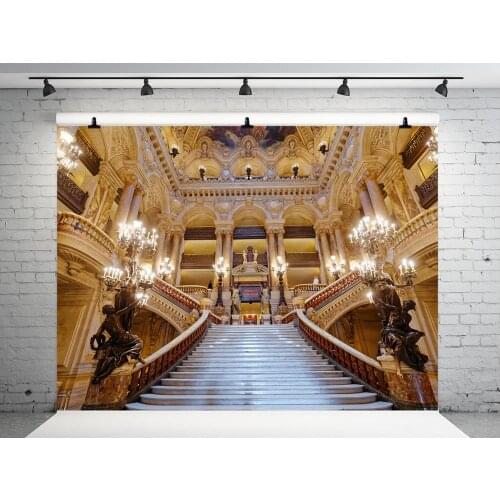 VinylBDS 10x10ft Indoor Wedding Photography Backdrop church wedding photo backdrop stairs microfiber background for photo shoot