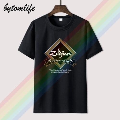 Vtg 90s Zildjian Symbols T Shirt Size XL Black Anniversary Drums Percussion 1993