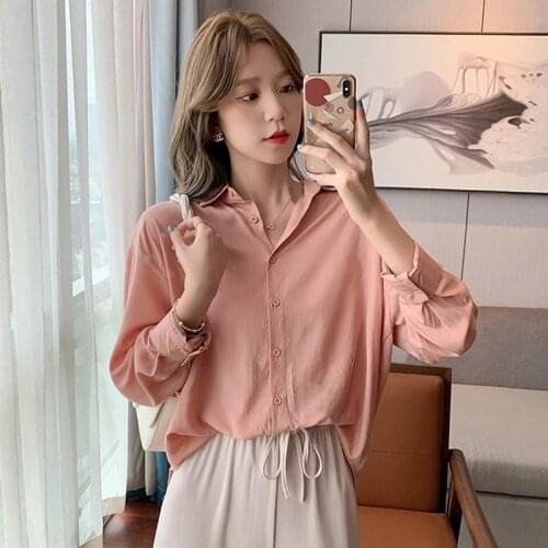 Women Spring Autumn Style Blouses Shirts Lady Casual Long Sleeve Turn-down Collar Loose Style Blusas Tops DD8944