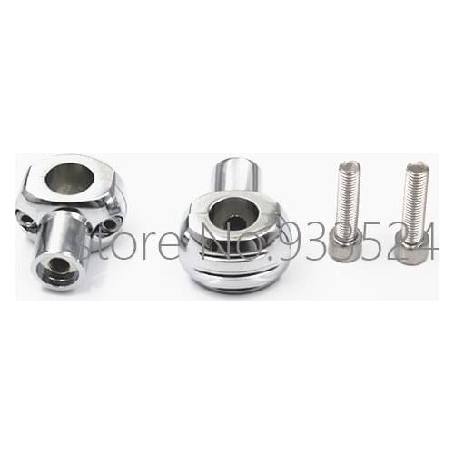 1'' 25mm HandleBar Fat Handle Bar Mounts Clamp Riser Chrome For Honda Yamaha Suzuki Kawasaki Chopper Bobber Custom