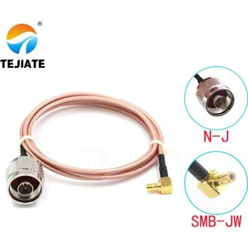 1PCS TEJIATE Adapter Cable N To SMB Type NJ Convert SMBJW 8-90CM 1M 1.5M 2M Length Connector RG316 Wire