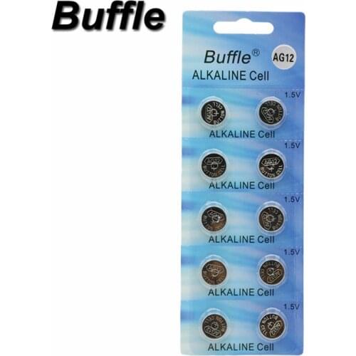 10x Buffle AG12 Button Cell Battery LR43 AG12 SR43 260 386 1.5V Alkaline Watch Coin Batteries