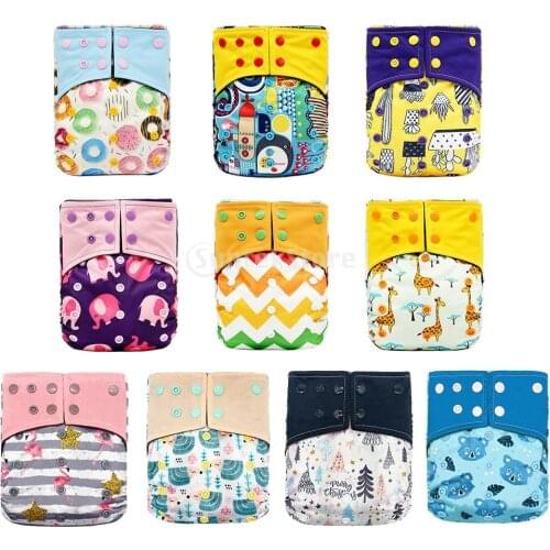 2020 New Washable Eco-Friendly Cloth Diaper Adjustable Nappy Reusable Cloth Diapers Fit 0-2years 3-15kg baby