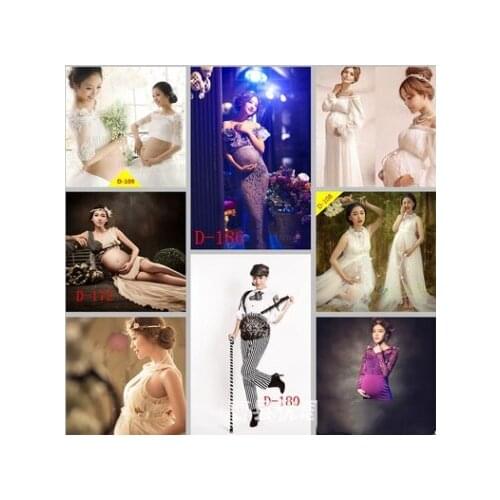 2021 Maternity Gown Shoot Photo Maxi Maternity Dress SPLIT FRONT Maternity Cotton Gown Sexy Maternity Photography Props