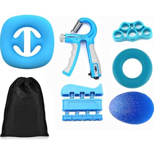 6pcs Grip Strength Trainer Hand Grips Strengthener Set Adjustable Counting Forearm Trainer Finger Exerciser