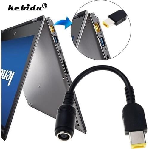 Kebidu 7.9mm Round Jack to Square End Adapter Pigtail Female Interface Power Converter for IBM for Lenovo Thinkpad Ultrabook