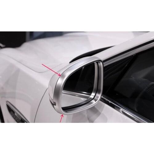 For Jaguar XF X250 X260 2009 2010 2011 2012 2013 2014 2015 2016 2017 ABS Accessories Door Wing Mirror Eyebrow Cover Trim 2pcs