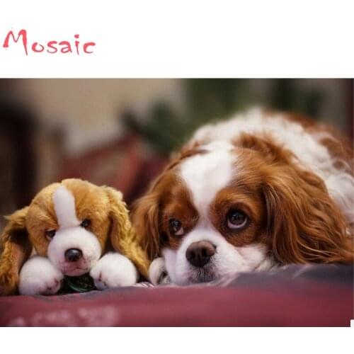 Crafts DIY Diamond Painting Cross Stitch dog Diamond Embroidery Cavalier king charles spaniel Full Diamond Mosaic Home Decor