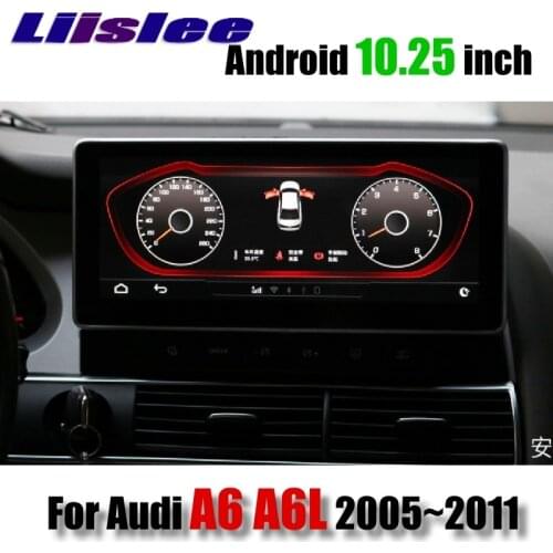 Liislee Car Multimedia Player NAVI For Audi A6 A6L 2005~2011 MMI CarPlay Adapter 10.25 inch 4G Audio Radio Stereo GPS Navigation