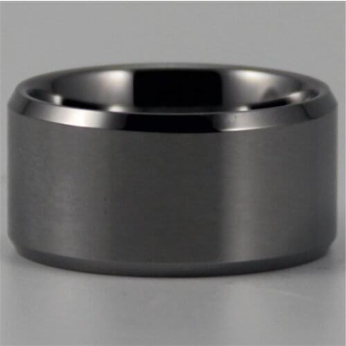 Free Shipping YGK JEWELRY Hot Sales 12 MM Silver Bevel Comfort Mens Fashion Tungsten Wedding Ring