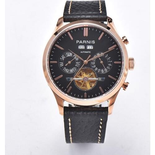 Mens wrist watches,men automatic watch PARNIS man skeleton mechanical wristwatch waterproof clock sapphire relogio luxury brand