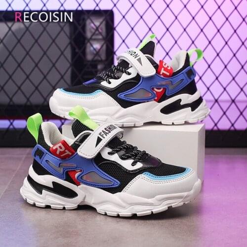 RECOISIN Fashion Children Shoes Breathable Mesh Sneakers Boys Shoes Casual Comefortable Sneakers Kids Shoes Boys Basket Enfant