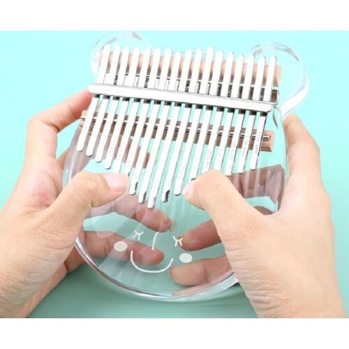 Kalimba 17 Key Thumb Piano African Mbira Sanza Musical InstrumenTtoy Tuning Hammer Learning Book Kalimba Christmas Gift