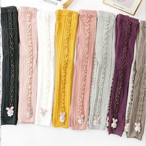 Baby Girl Tights Period Double Needle Lace Stocking Girl Pantyhose Todder Tights Infant Child Render Pantyhose collant fille