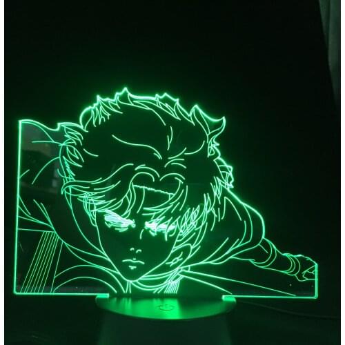Fly Levi Ackerman Anime Lamp Attack on Titan Anime Lamp Home Decor Night 3D Nightlights 16 Colors Changing For Bedroom Decor