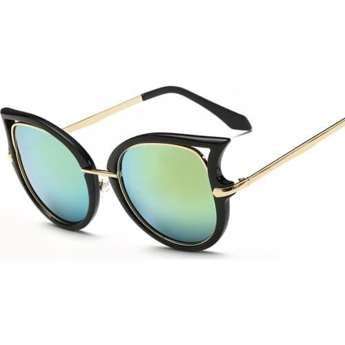 Fashion Glasses Women Trendy Eyewear Glasses Cat Eye Lens Eye Ladies Sexy Sunglasses Retro Women Point Sun