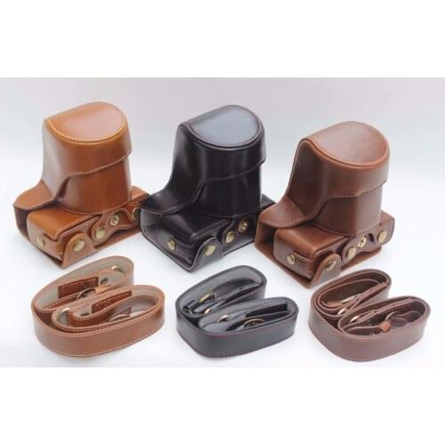 For Canon EOSM3 EOSM5 EOSM6 EOSM10 M3 M5 M10 PU Digital Camera Protective Skin Shoulder Bags with Strap