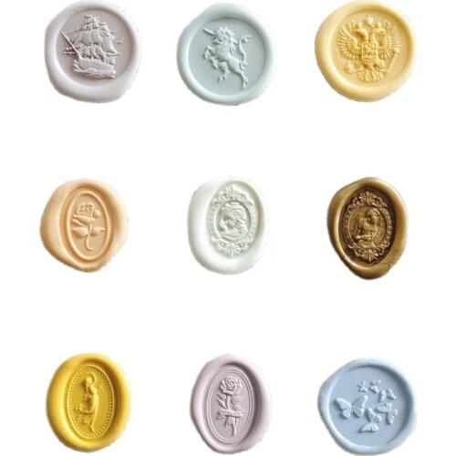 Embossed 3D Tree Pattern Wax Seal Stamps Retro Tree Flower Star Antique Wooden Sealing Scrapbooking Craft Wedding Decorative