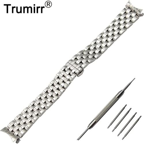 22mm Stainless Steel Watch Band Curved End Strap for LG G Watch W100 / W110 / Urbane W150 Butterfly Buckle Wrist Belt Bracelet