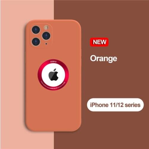 Luxury Liquid Magnetic Visible Logo Phone Case For iPhone 11 Pro 12 Mini 12Pro Max Candy Colors Soft Magnetism Protection Cover