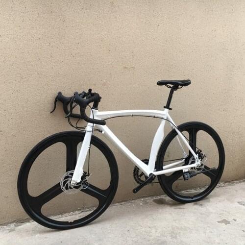 16 Speed 700C Aluminum Alloy Frame Road Bike Dual Disc Brake Student City Bike Curved Or Straight Handlebar Racing Bicyle