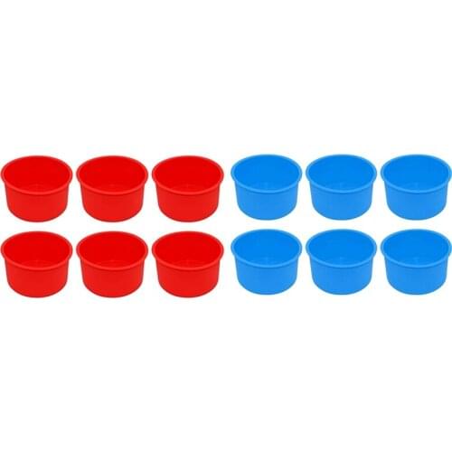 Silicone Mini Cake Molds 4 Inch Round Baking Pan Non-Stick Silicone Baking Mold Bakeware Pan Reusable, Set of 6