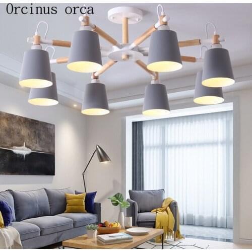Nordic modern minimalist iron pendant lamp living room bedroom lamp creative personality color ceiling lamp free shipping