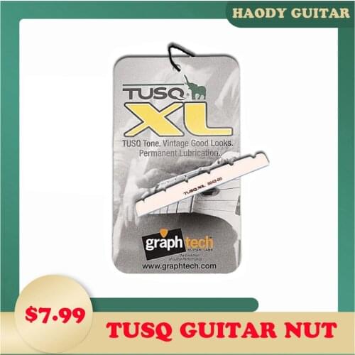 TUSQ Nut XL Guitar Flat Nut 42mm TUSQ-5042-00 Slotted Flat Bottom Fitting Strat Guitar Part Ivory