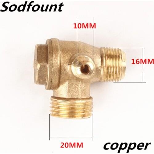 1pcs Air compressor 1.1KW oil-free machine direct-on-line accessories Zinc alloy/copper check valve 20X16X10mm