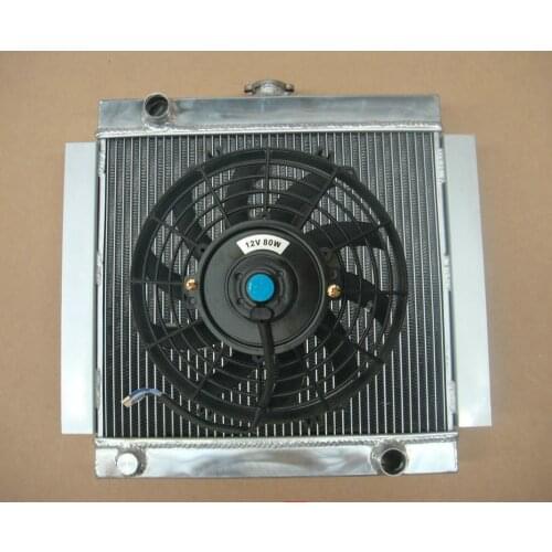 3Row Aluminum Race Radiator +FAN FOR 1968-1980 Ford Escort Mk1 Mk2 RS2000 1100L Pinto 1.1/1.3/1.6/2.0L MT Saloon/Van