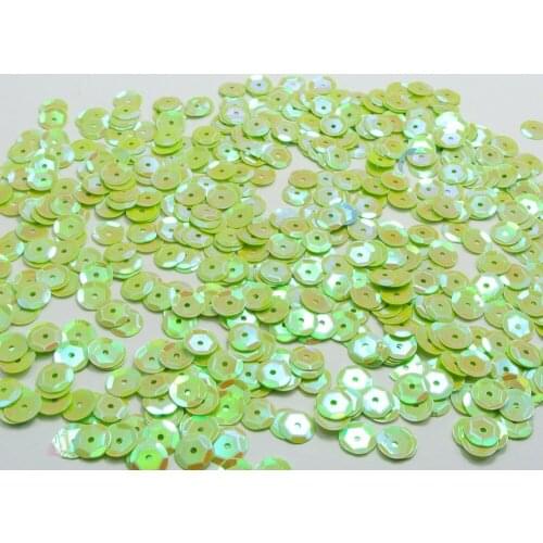 3000 Green AB 8mm CUP round loose sequins Paillettes sewing Wedding craftt