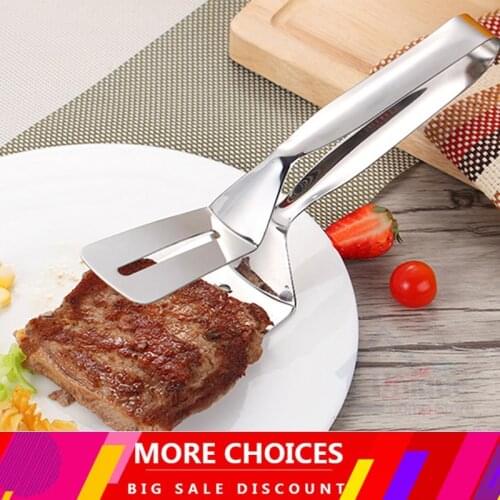 304 Multifunctional Stainless Steel Barbecue Clip Steak Fried Fish Kitchen Pancake Bread Clip Spatula Clip Kitchen Tools