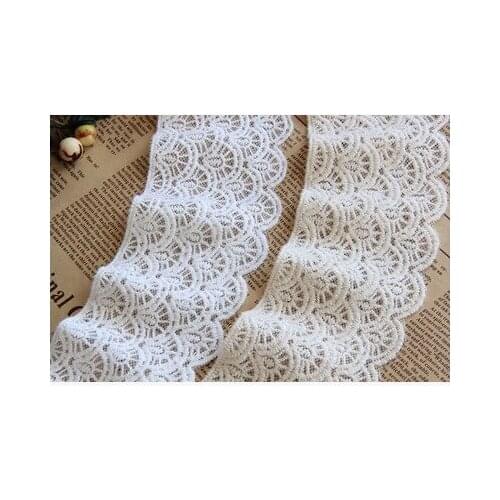 5 Yard/lot DIY white beige black clothing accessories guipure lace fabric embroidery fine net gauze lace 7cm wide