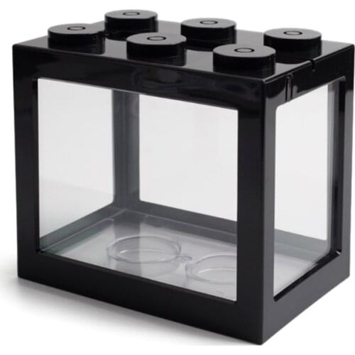 Small Betta Fish Tank Aquariums for Kids Mini Plastic Terrariums Tiny Transparent Cages for bug and Reptile Collecting