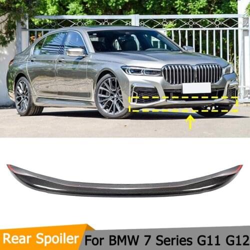 For BMW 7 Series G11 G12 M Sport 2019 2020 Front Bumper Lip Spoiler Splitters Guard, Carbon Fiber Car Accessories