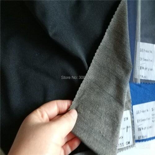 Black color silver fiber touch screen fabric for gloves