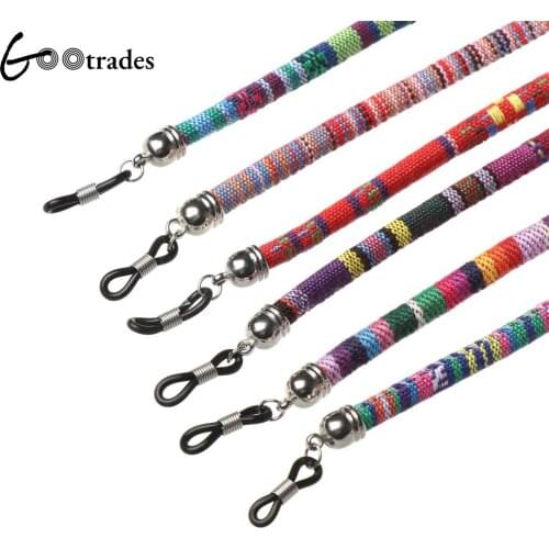 Gootrades Colorful Chain Sunglasses Eyeglass Acrylic Beads Lanyard Cotton Cord Retainer Strap Holder Neck Anti-lost Strap Rope