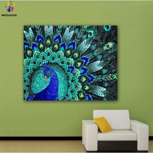 DIY colorings pictures by numbers with colors The peacock picture drawing painting by numbers framed Home