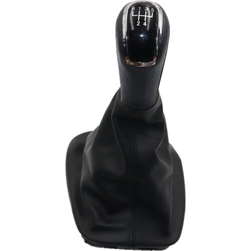 For Skoda Fabia 1 MKI 2000 2001 2002 2003 2004 2005 2006 2007 2008 Car-Styling 5 Speed Car Gear Stick Shift Knob Leather Boot