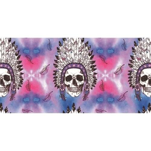 Trendy Native America Headdress Skull Microfiber Swimming Travel Towel Dead Skull Tie Die Beach Shower Spa Sauna Towel for Women