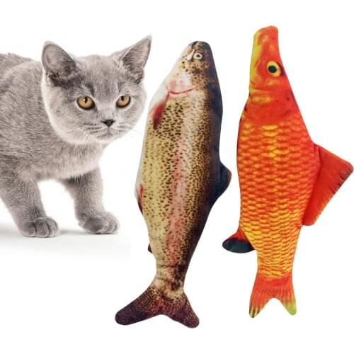 Simulation Electric Fish Cat Toy Rechargeable Pets Chew Dancing Jumping Catnip Toys