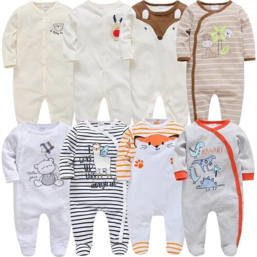 Toddler Girls Boy Rompers Roupa Bebe De Cartoon 100%Cotton bebe fille Newborn Baby Body Suit Baby Pajama Kids Jumpsuit Onesies