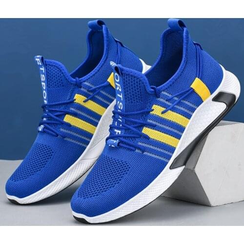 Fashion Sneakers Lightweight Men Casual Shoes Breathable Male Footwear Lace Up Walking Shoe