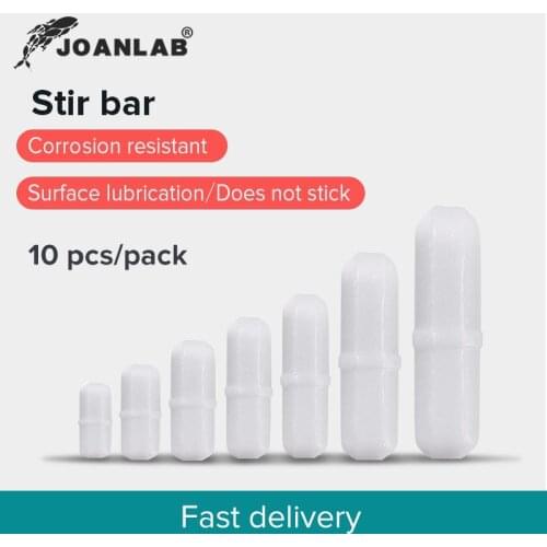 JOANLAB Magnetic Stirrer Bar Size 15mm 20mm 25mm 28mm 30mm 35mm 40mm PTFE Magnetic Stirrer Mixer Stir Bars 10 pcs Lab Supplies