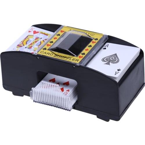 Card Shuffling Machine Automatic Poker Shuffler Board Game Poker Playing Cards Dustproof Portable Carrying Decor Entertainment