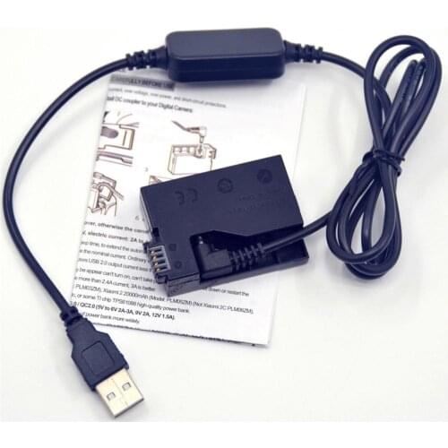 Power Bank 5V USB cable adapter + DR-E8 LP-E8 dummy battery for Canon EOS Rebel T2i T3i T4i T5i 550D 600D 650D 700D Kiss X4 X5 X