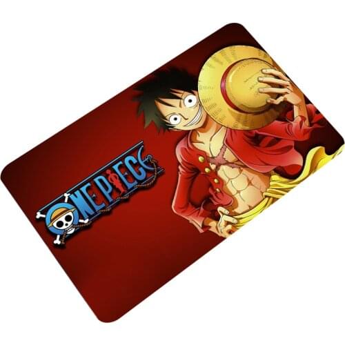 Cartoon One Piece Luffy Anime Print Modern Home Doormat Insole Kitchen Carpet Indoor Bathroom Non-Slip FloorMat